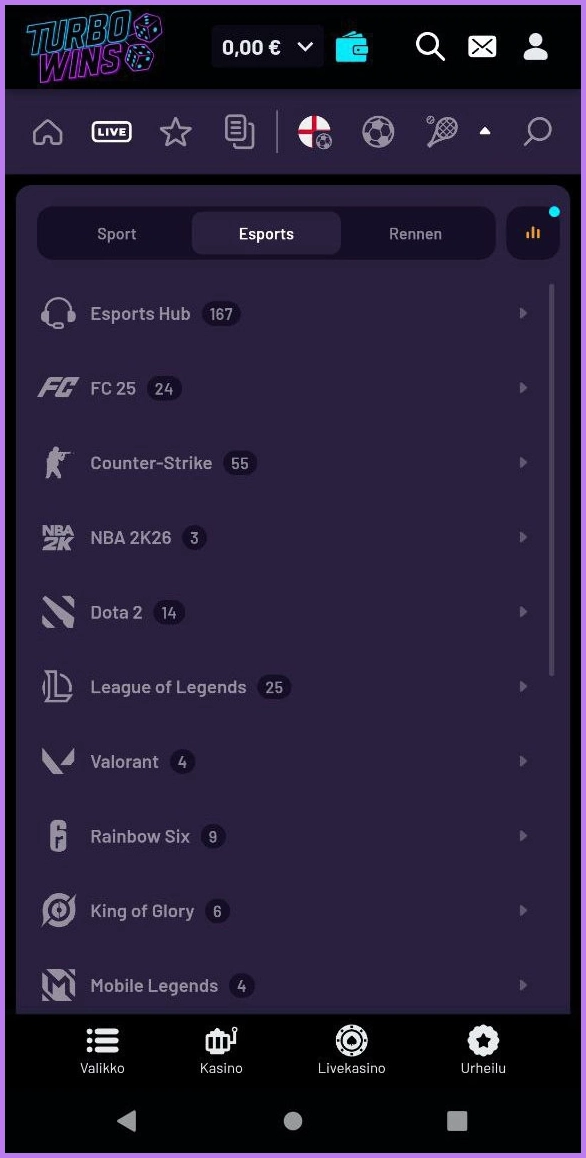Tärkeimmät eSports-tapahtumat suorana TurboWins illa